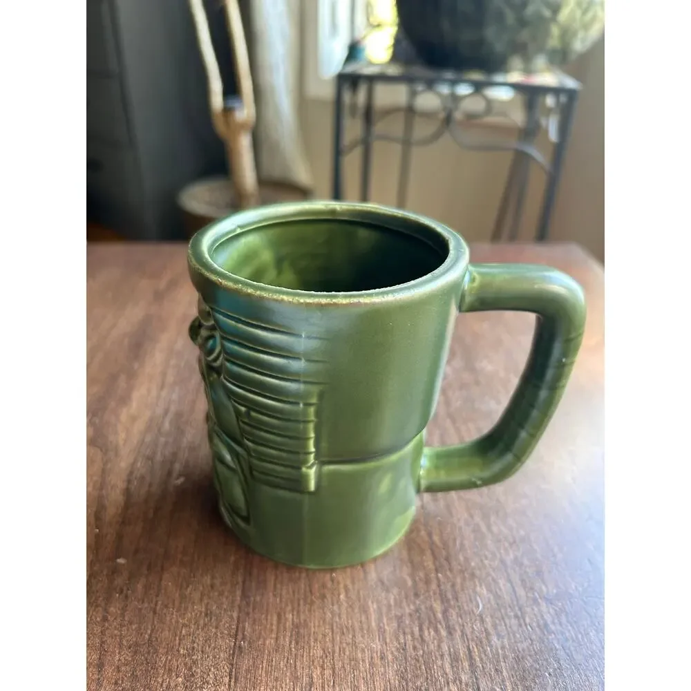 Hawaiian Money Tiki God Mug Hand Painted Ceramic